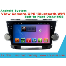 Système Android Car DVD GPS Player pour Highlander Écran tactile 9 pouces avec Bluetooth / MP4